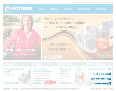 24 Hour Fitness Web Page